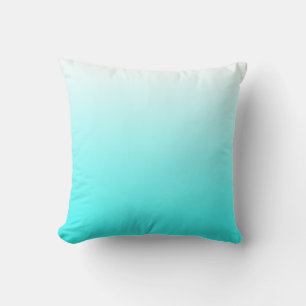 Coussin Bleu blanc à bleu aquatique
