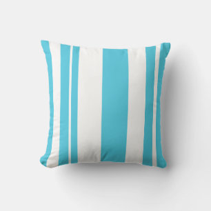Coussin Bleu blanc et bleu clair Lecteur rayé