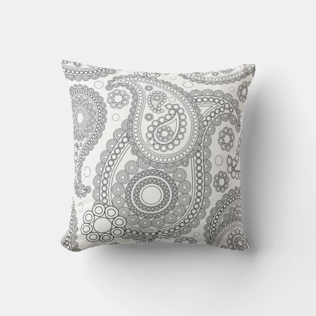 Coussin Bleu blanc et noir (Recto)