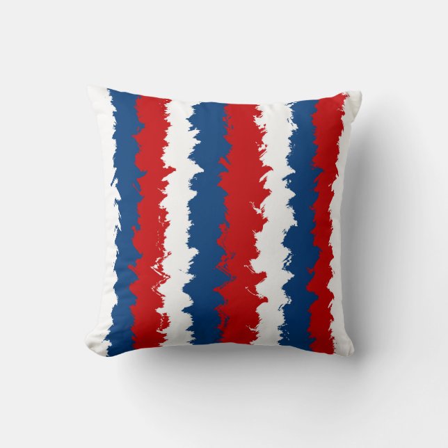 Coussin Bleu, blanc et rouge Cool (Recto)