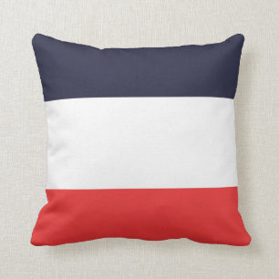 Coussin Bleu blanc et rouge rayé