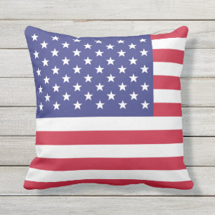 Coussin Bleu blanc rouge Etats-Unis de drapeau américain