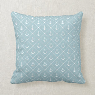 Coussin Bleu Bleu Bleu Bleu Bateau Ancre corde