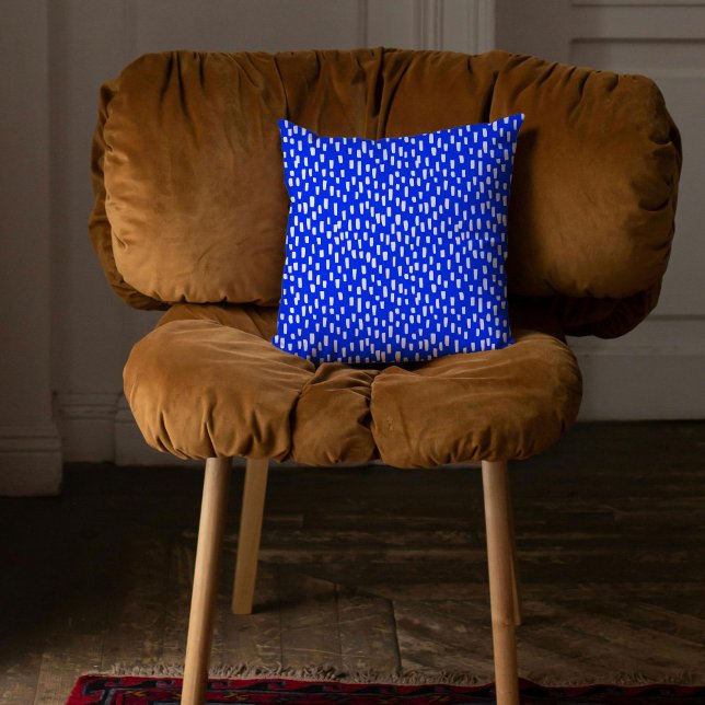 Coussin Bleu brillant (Blue Dashingly Bright Throw Pillow)