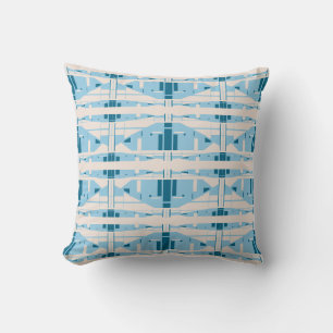 Coussin Bleu clair Beige Méditerranée Grande Mosaïque Moti