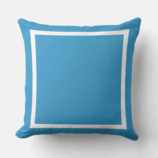 Coussin bleu clair clair et solide (Recto)