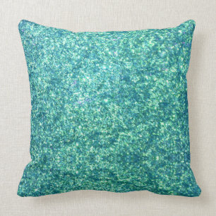 Coussin bleu-clair de parties scintillantes