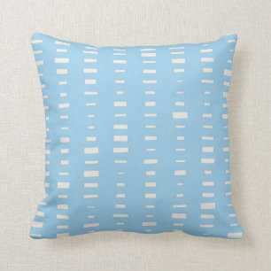 Coussin bleu-clair de rayure de bloc