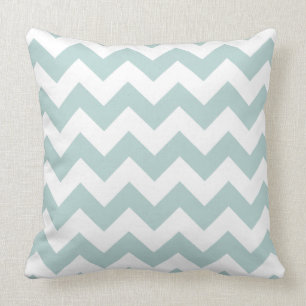 Coussin bleu-clair rustique de ferme de rayures de