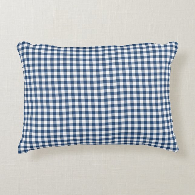 Coussin bleu classique d'accent de motif de (Devant)