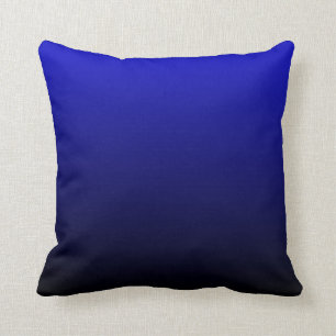 Coussin Bleu Cobalt et Ombré Noir
