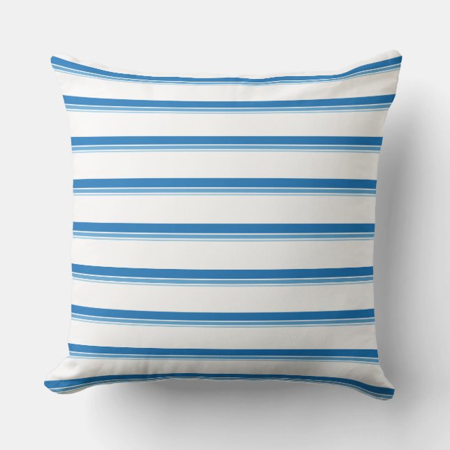 Coussin Bleu Cobalt Grandes Nautiques Modernes (Recto)