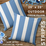 Coussin Bleu Côtier Et Blanc Awning Gratté<br><div class="desc">Ajoutez un regard côtier à votre salon avec l'oreiller bleu à rayures.</div>