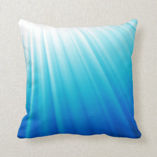Coussin bleu d'aqua blanc léger merveilleux