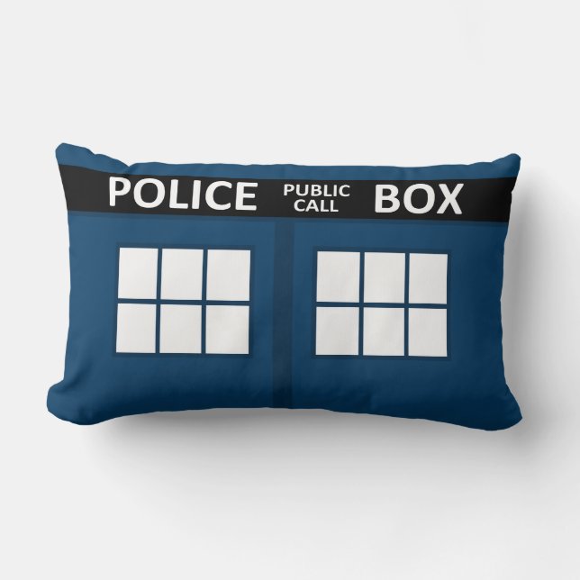 Coussin bleu de boîte de police (Recto)