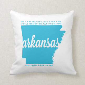 Coussin bleu de ciel des textes | de chanson de l'Arkansas