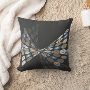 Coussin bleu de coussin d'art de graphiques de