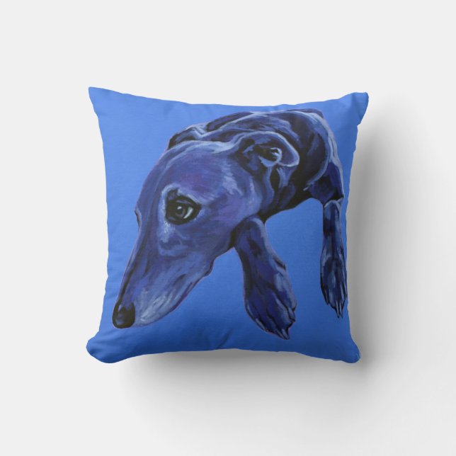 Coussin bleu de lurcher (Recto)