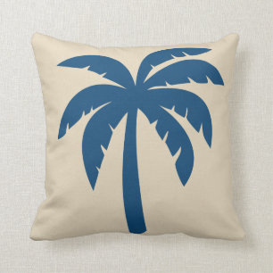 Coussin bleu de palmier
