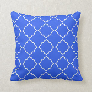 Coussin Bleu de paon marocain