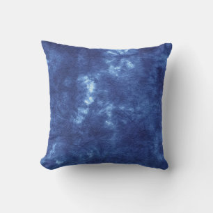 Coussin Bleu de teinture d'indigo japonais