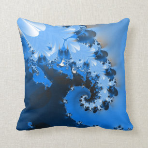 Coussin bleu de vague