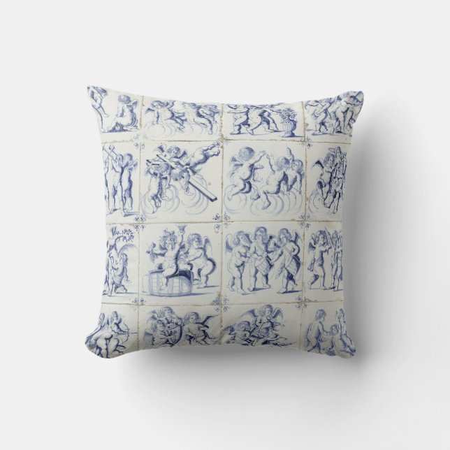 Coussin Bleu Delft (Recto)