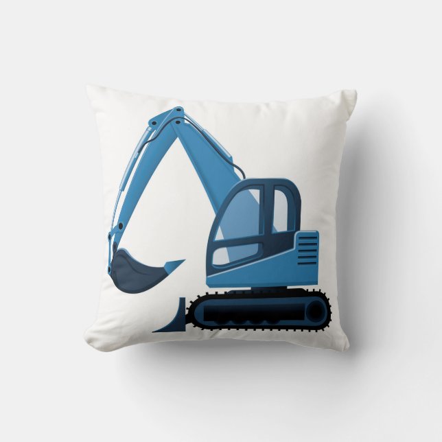 Coussin bleu d'excavatrice (Recto)
