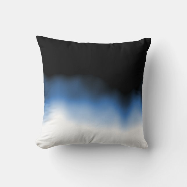 Coussin Bleu d'Ombre de tache d'encre (Recto)