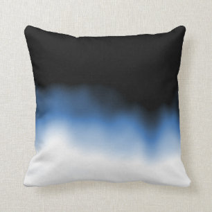 Coussin Bleu d'Ombre de tache d'encre