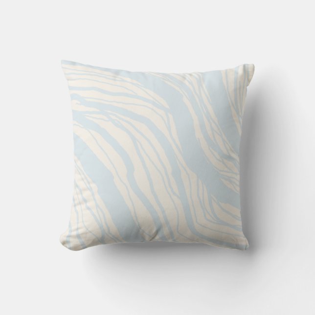 Coussin Bleu doux et Abstrait (Recto)