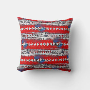 Coussin Bleu et blanc 4 juillet rouge