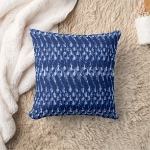 Coussin Bleu et blanc au bord de la mer