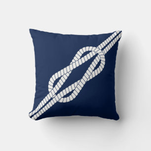 Coussin Bleu et blanc, Corde à voile - Nautique