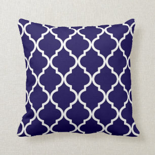 Coussin Bleu et blanc de cobalt classique de motif de