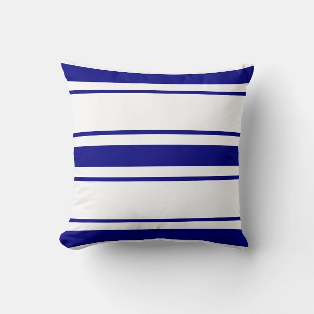 Coussin Bleu et blanc de la marine (Recto)