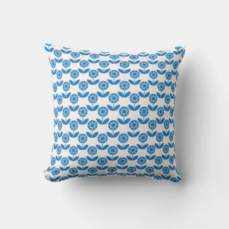 Coussin Bleu et blanc Dusty à motif