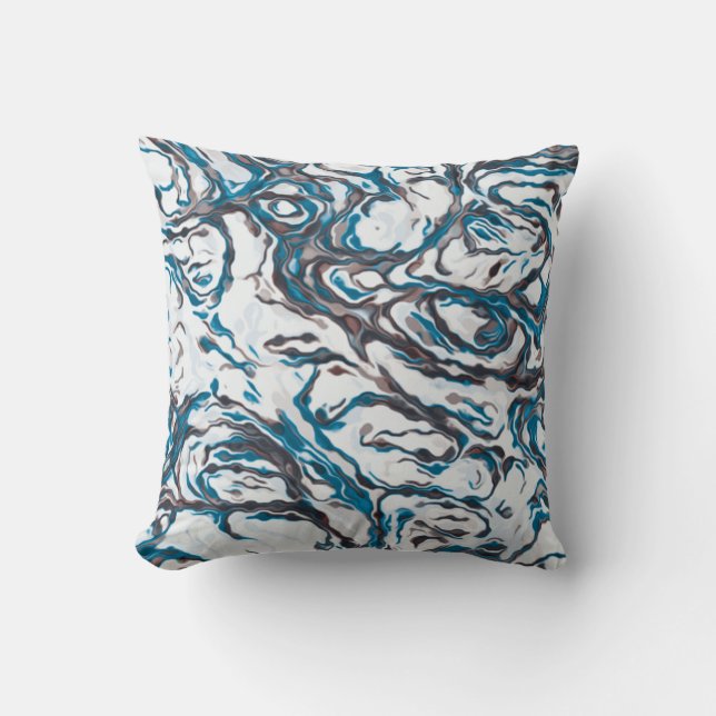 Coussin Bleu et Brown (Recto)