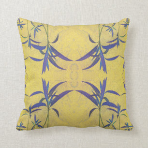Coussin Bleu et jaune rustiques
