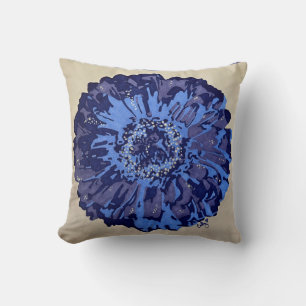 Coussin Bleu et marguerite pourpre (Périvent) Lève-oreille