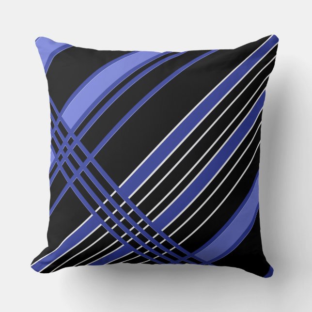 Coussin Bleu et noir (Recto)