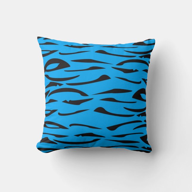Coussin Bleu et noir poster de animal (Recto)