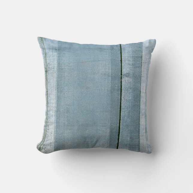 Coussin bleu et noir "résolu" d'art abstrait (Recto)