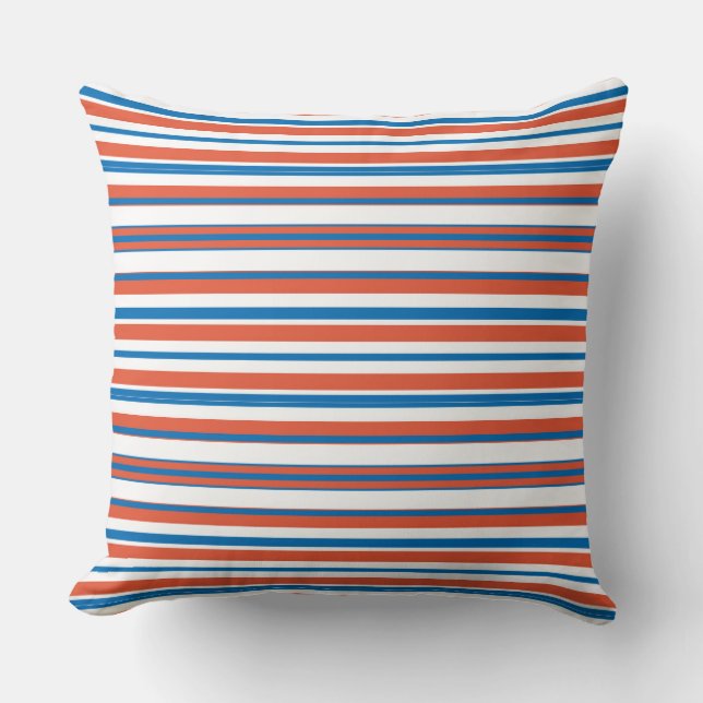 Coussin Bleu Et Orange (Recto)