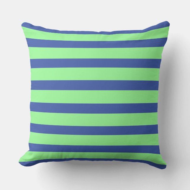 Coussin Bleu et vert grandiose et vibrant de Cobalt (Recto)