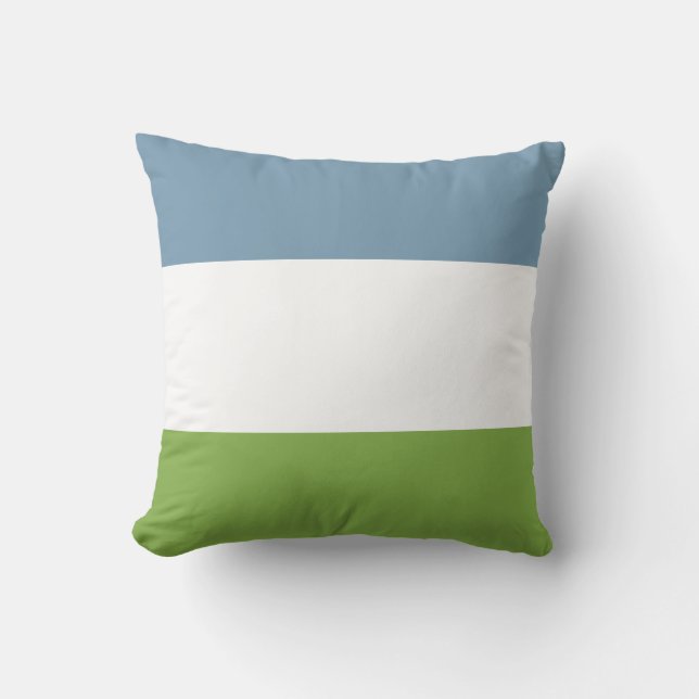Coussin Bleu et vert printemps (Recto)