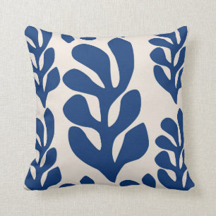 Coussin Bleu Feuille de Matisse