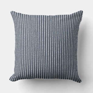 Coussin Bleu foncé et Blancs