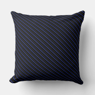 Coussin Bleu foncé et Diagonale noire