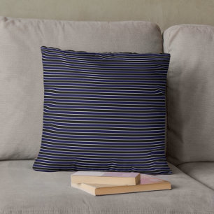 Coussin Bleu foncé moderne Grandes Bleues Noires